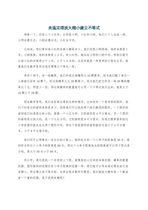 夹逼定理放大缩小建立不等式