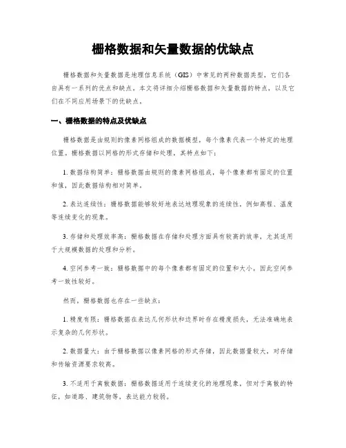 栅格数据和矢量数据的优缺点