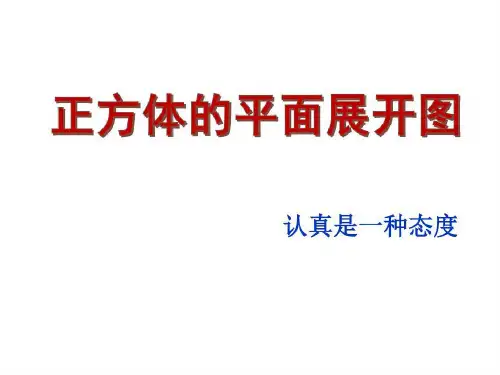 正方体的展开图展示ppt课件