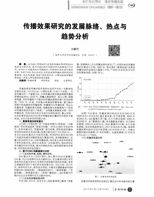 传播效果研究的发展脉络、热点与趋势分析