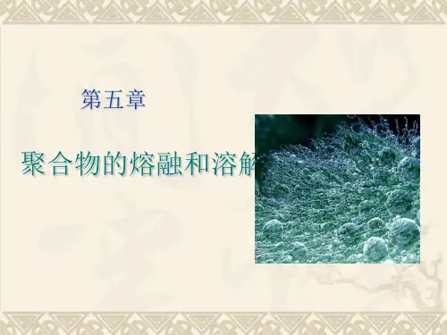 高分子材料与工程精讲5.1—-聚合物熔融