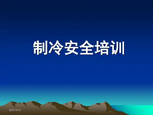 氨制冷安全培训课件ppt