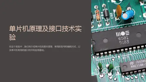 单片机原理及接口技术实验