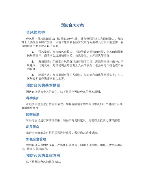 预防台风方案