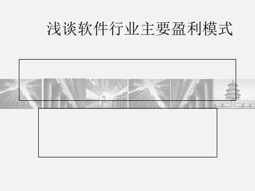 浅谈软件行业主要盈利模式[优质ppt]