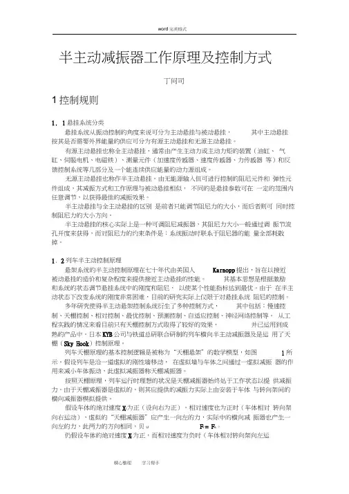 半主动减振器工作原理和控制方式