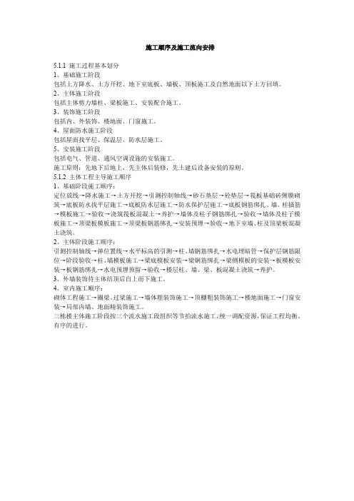 施工顺序及流向