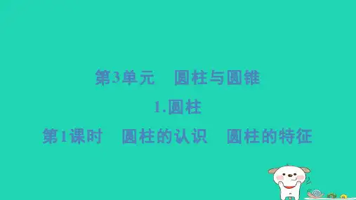 浙江省六年级下册第3单元圆柱与圆锥1圆柱第1课时圆柱的认识圆柱的特征新人教版