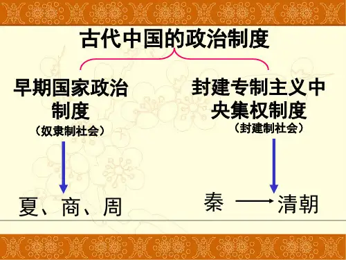 第一课_夏商西周的政治制度高三第一轮复习