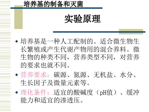 实验-培养基的制备和灭菌