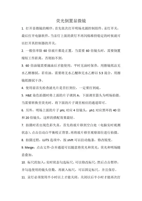 显微镜使用方法