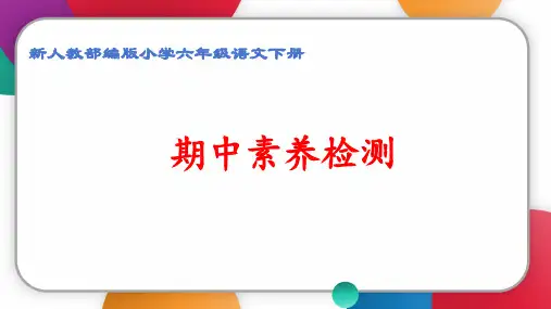 新人教部编版小学六年级语文下册《期中》素养检测卷