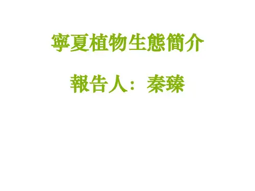 宁夏植物生态状况简介