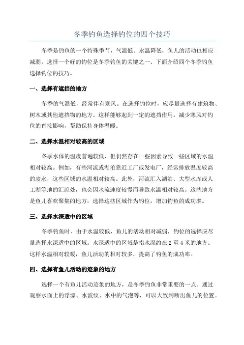 冬季钓鱼选择钓位的四个技巧