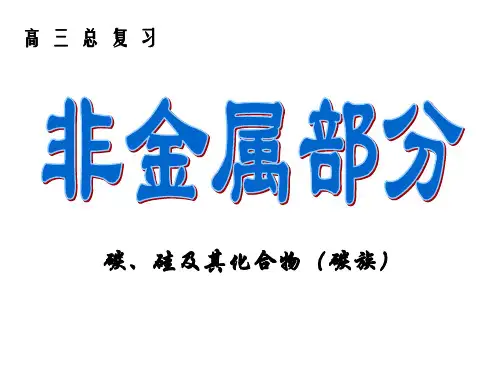 高考化学一轮复习——碳、硅及其化合物