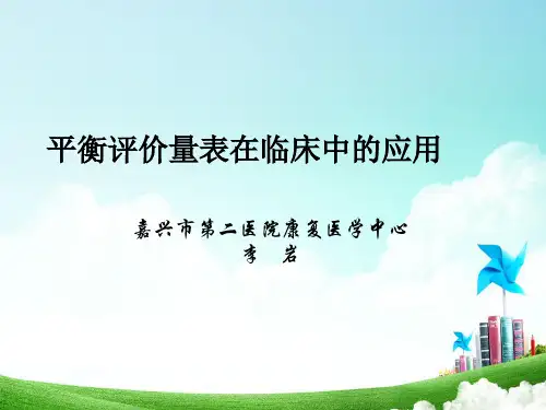 平衡功能量表评定