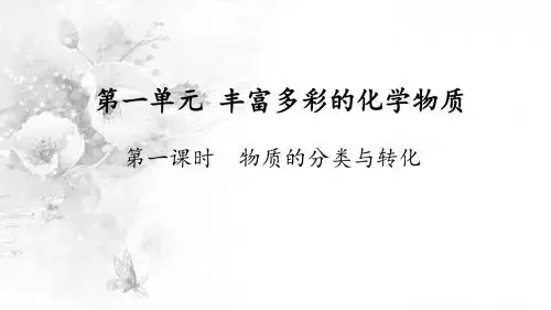 苏教版必修一课件 丰富多彩的化学物质 物质的分类与转化 课件