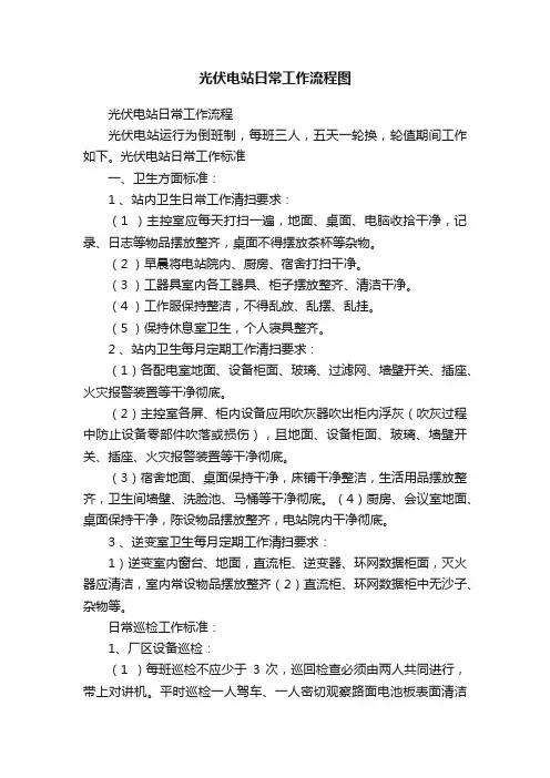光伏电站日常工作流程图