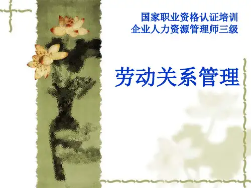 人事管理-人力资源管理师三级劳动关系管理 精品