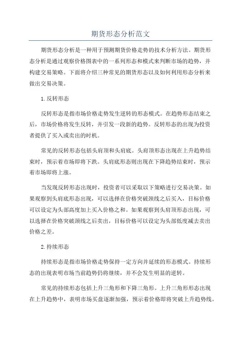 期货形态分析范文