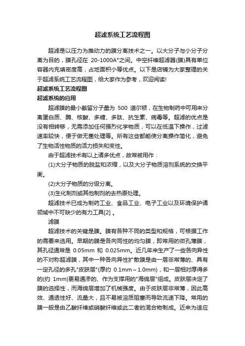 超滤系统工艺流程图