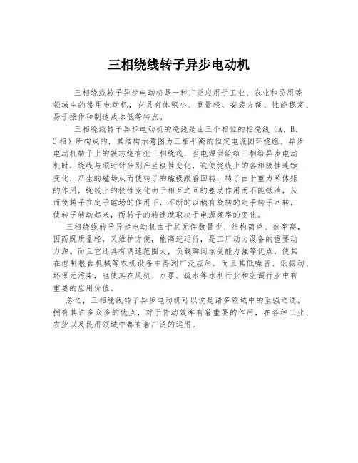 三相绕线转子异步电动机