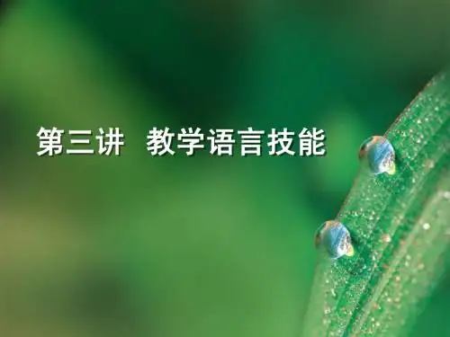 3教学语言技能