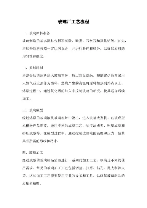 玻璃厂工艺流程