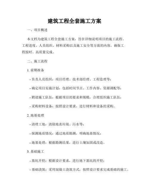 建筑工程全套施工方案