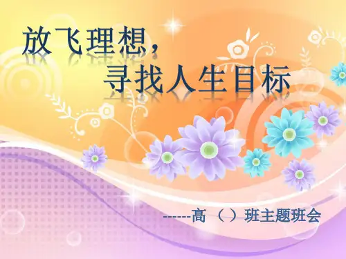 放飞理想寻找人生目标主题班会ppt