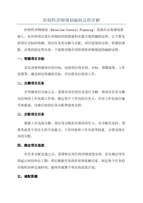 控制性详细规划编制过程详解