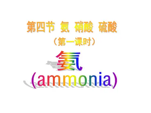 氨气PPT课件