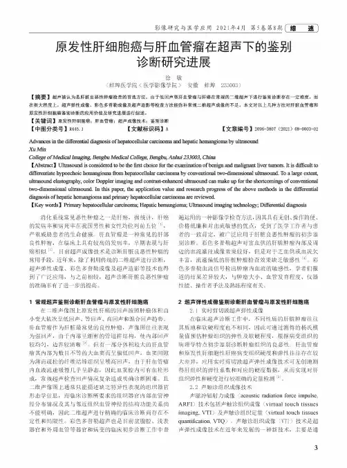 原发性肝细胞癌与肝血管瘤在超声下的鉴别诊断研究进展