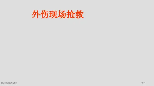 现场外伤急救四大技术