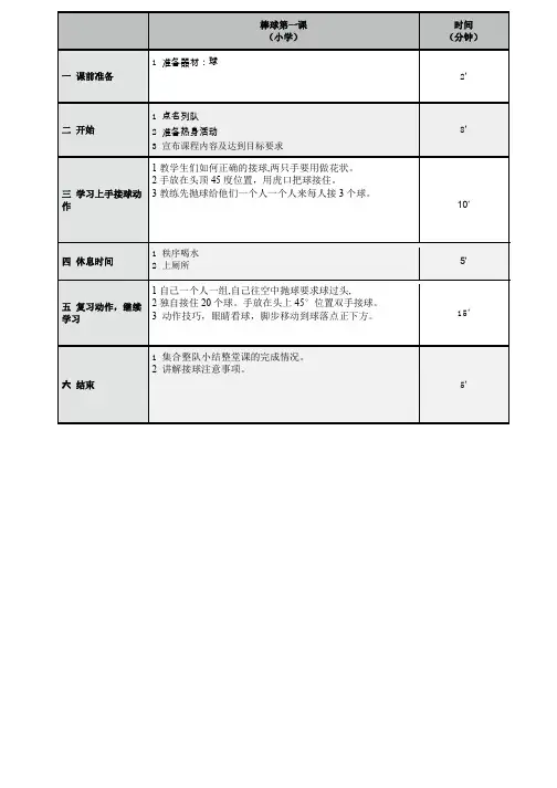 小学棒球 教案