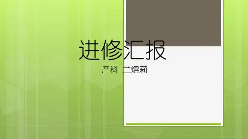 妇产科医生护士进修报告PPT总结模板 内容完整