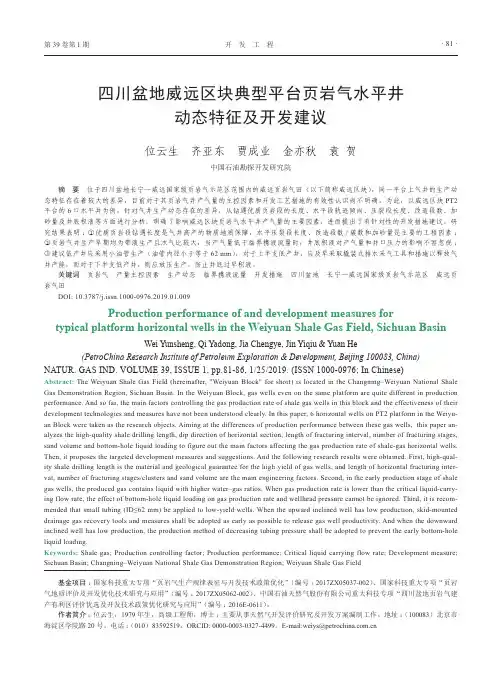 四川盆地威远区块典型平台页岩气水平井动态特征及开发建议