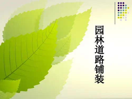 园林道路的铺砖