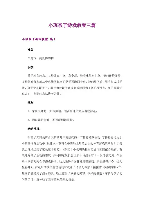 2024年小班亲子游戏教案三篇_2