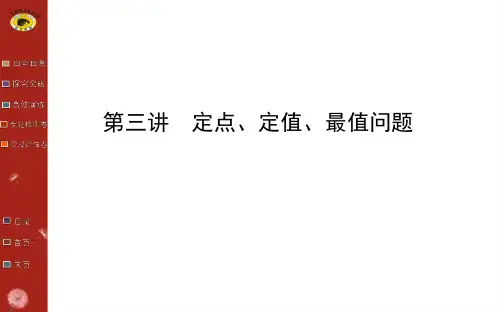 高二数学课件：专题六  第三讲 定点、定值、最值问题