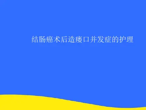 【优选】结肠癌术后造瘘口并发症的护理PPT资料