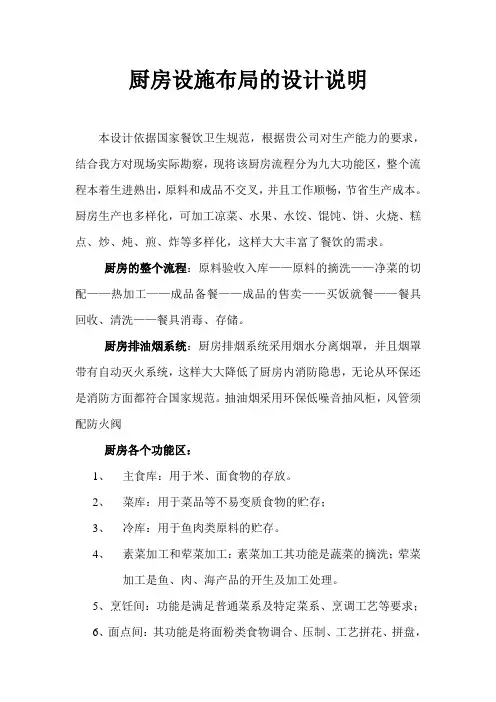 厨房设计说明