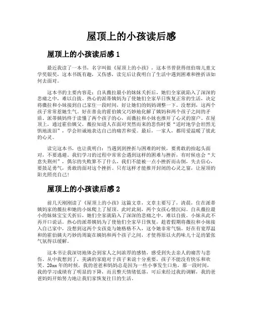 屋顶上的小孩读后感