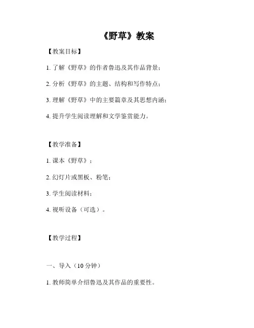 《野草》教案