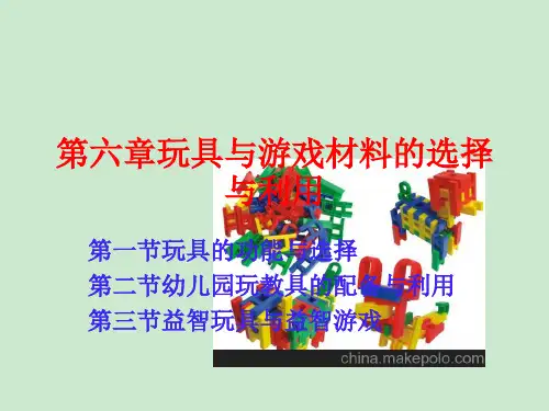 第六章玩具与游戏材料的选择与利用 ppt课件