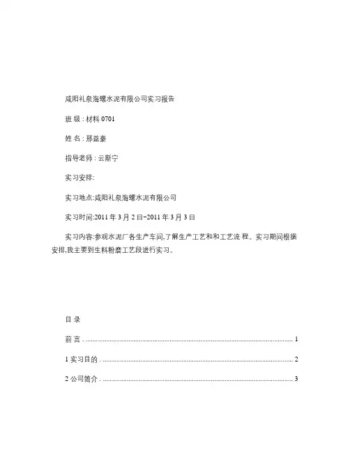 海螺实习报告r.