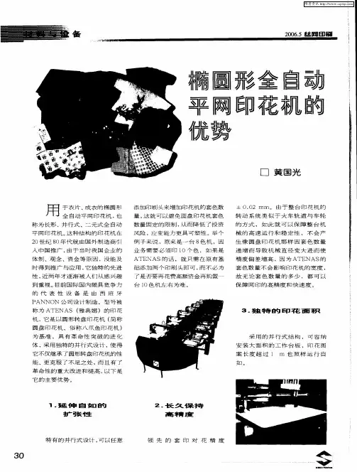 椭圆形全自动平网印花机的优势