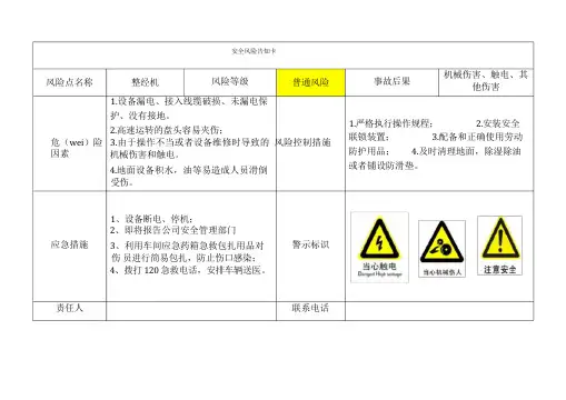 风险告知卡
