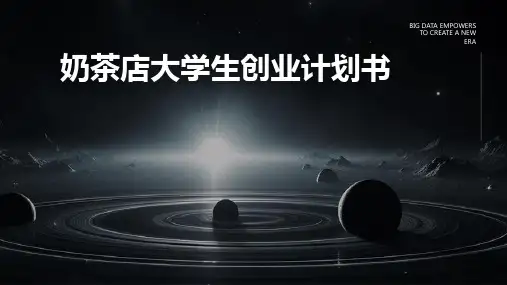 奶茶店大学生创业计划书PPT