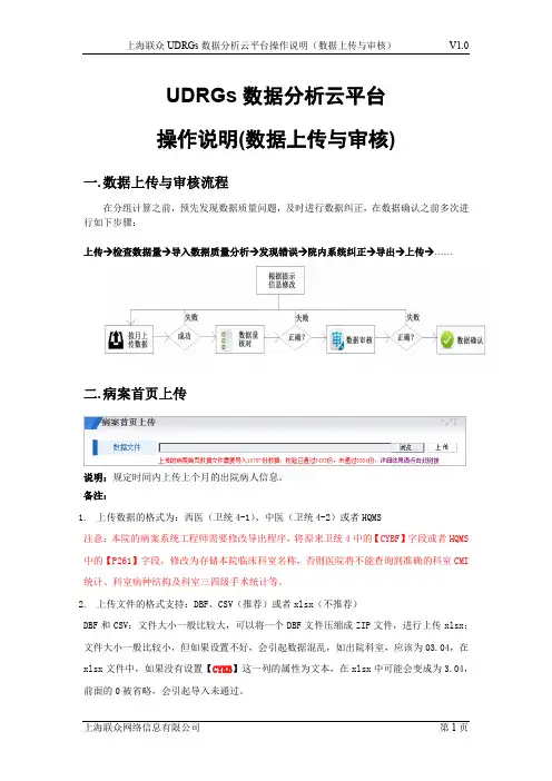 上海联众UDRGs操作文档